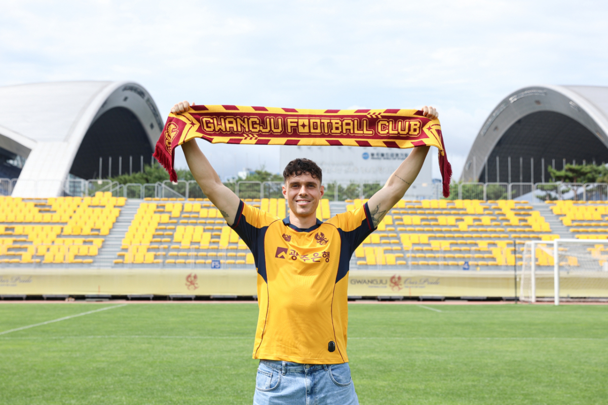 Striker Idele who joined Gwangju FC. /Photo=Gwangju FC