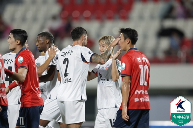 <Jeju SK goal celebration. /Photo=Korea Professional Football League
