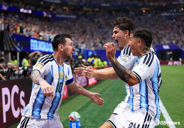 Argentina's goal celebration. /AFPBBNews=NEWS1