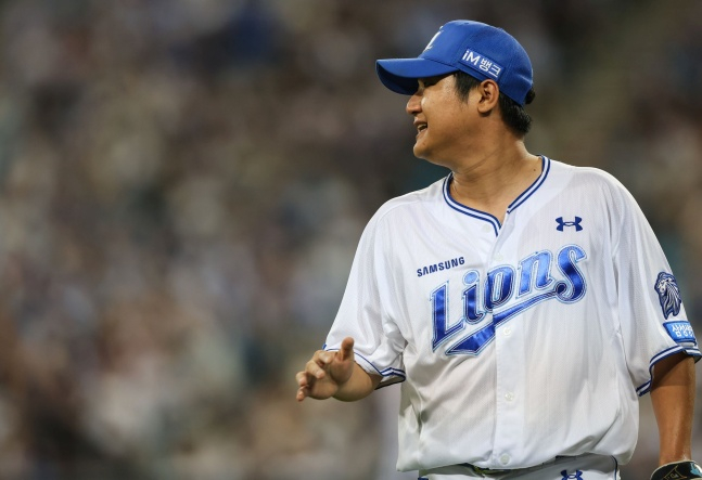 Samsung's Choi Ji-kwang pitched during the match against Daegu LG on the 7th. /Photo=Samsung Lions provided