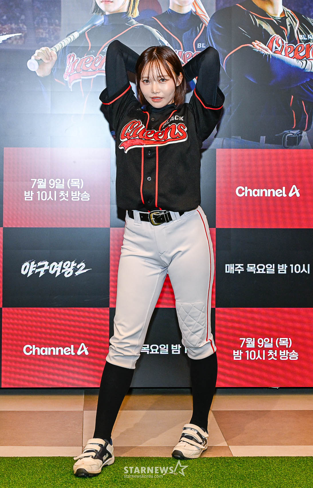 Ayaka posed at a press conference for Channel A's variety show 'Baseball Queens 2' held at Draft 128 in Yeongdeungpo, Seoul, on the afternoon of the 9th. /Photo provided by Channel A 2026.07.09 /Photo=Lee Dong-hoon photoguy@