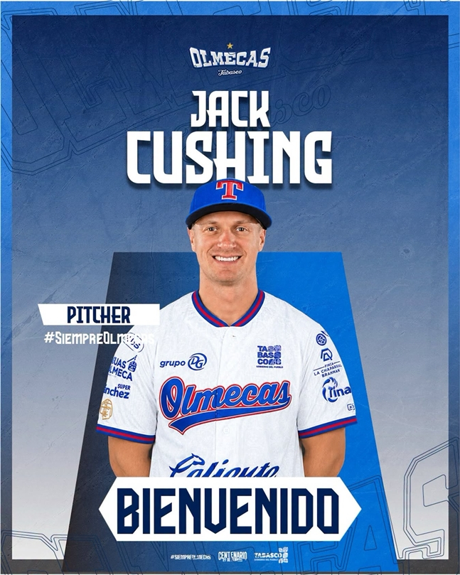 Jack Cushing. /foto=Redes sociales oficiales del club de Tabasco