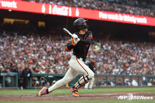 Lee Jung-hoo of the San Francisco Giants. /AFPBBNews=NEWS1