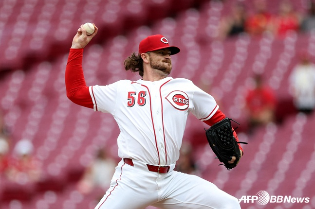 Chris Paddack, who has recently played for the Cincinnati Reds in Major League Baseball. /AFPBBNews=NEWS1