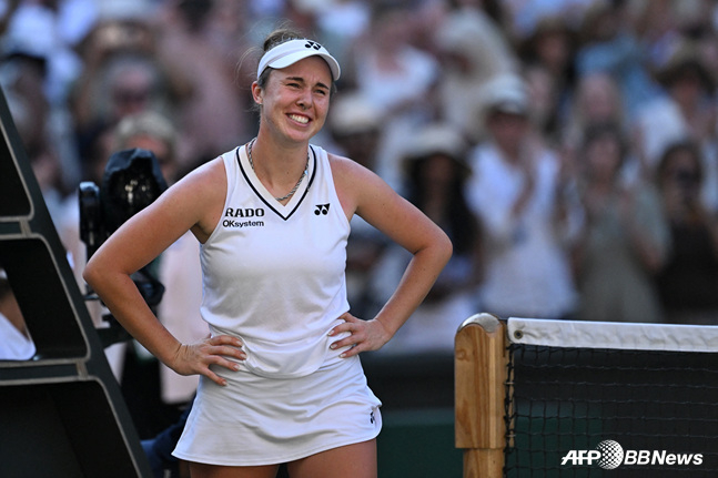 Linda Noskova smiles in victory. /AFPBBNews=NEWS1