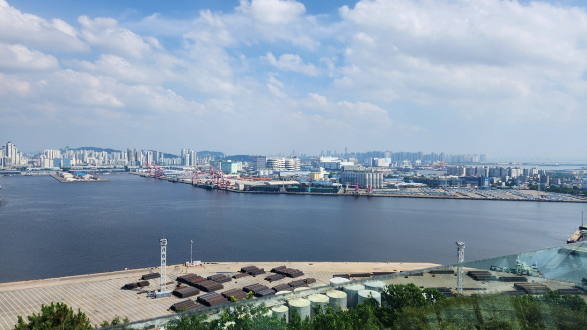 전망대에서 내려다 본 제물포항 등 인천시내