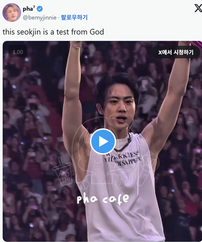 사진= 진 팬 X계정 영상 캡처 