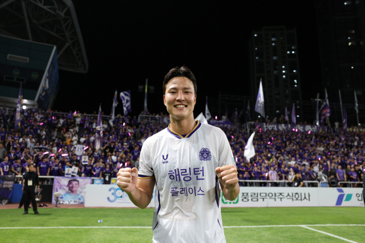Hậu vệ Kwon Kyung-won của FC Anyang. /Ảnh = Liên đoàn bóng đá chuyên nghiệp Hàn Quốc cung cấp