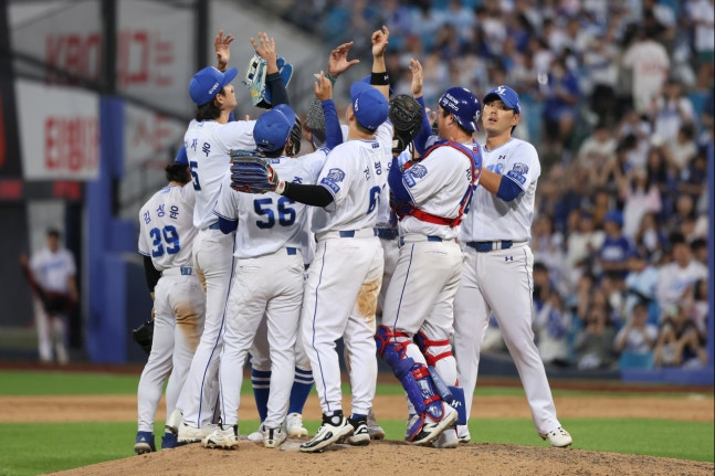 前半期を1位で終えた三星ライオンズ。 /写真=三星ライオンズ提供
