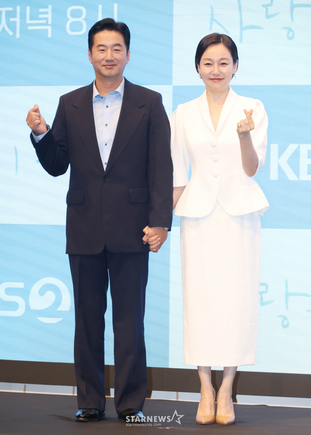 류승수-진경 '깜찍 손하트'[★포토]