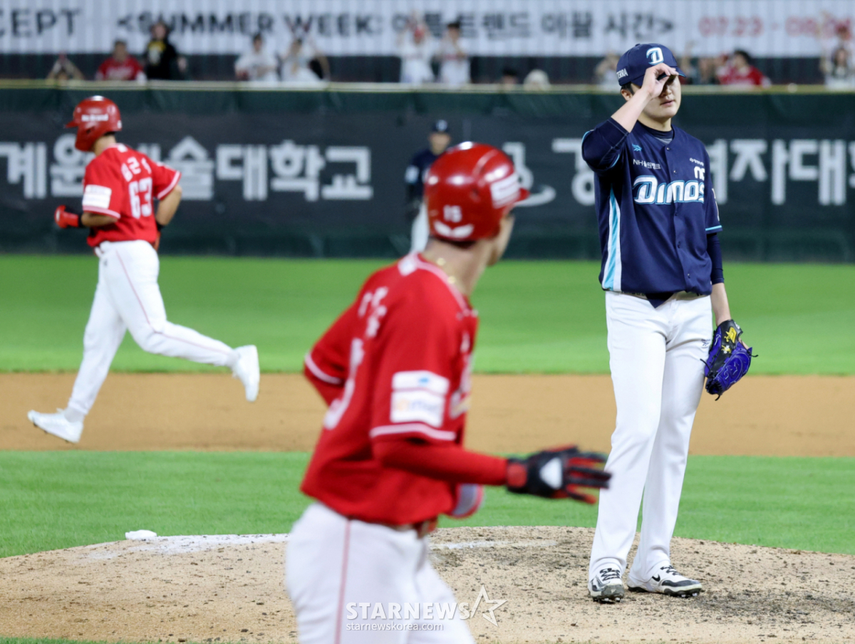 '밀어내기→밀어내기→밀어내기' NC 충격의 9회, 연장 끝 무승부... SSG 5연승 잠시 보류 [인천 현장리뷰]