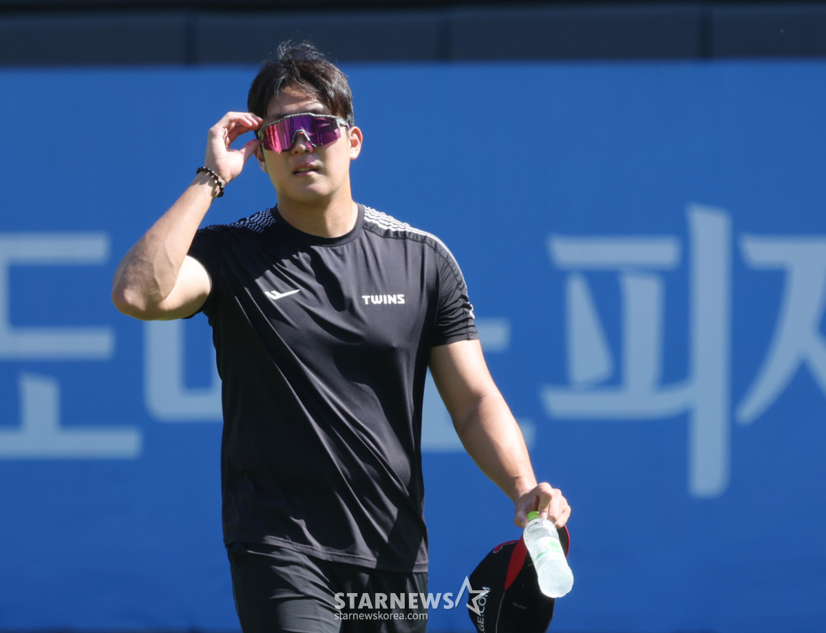 [포토] 손주영, 훈련 종료는 영화의 한 장면