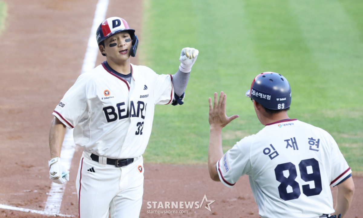 '대박' 멀티홈런 대폭발! 고교시절 오타니로 불린 두산 사나이 '드디어 잠재력 터지나' LG와 잠실 라이벌전 기선 제압 [잠실 현장리뷰]