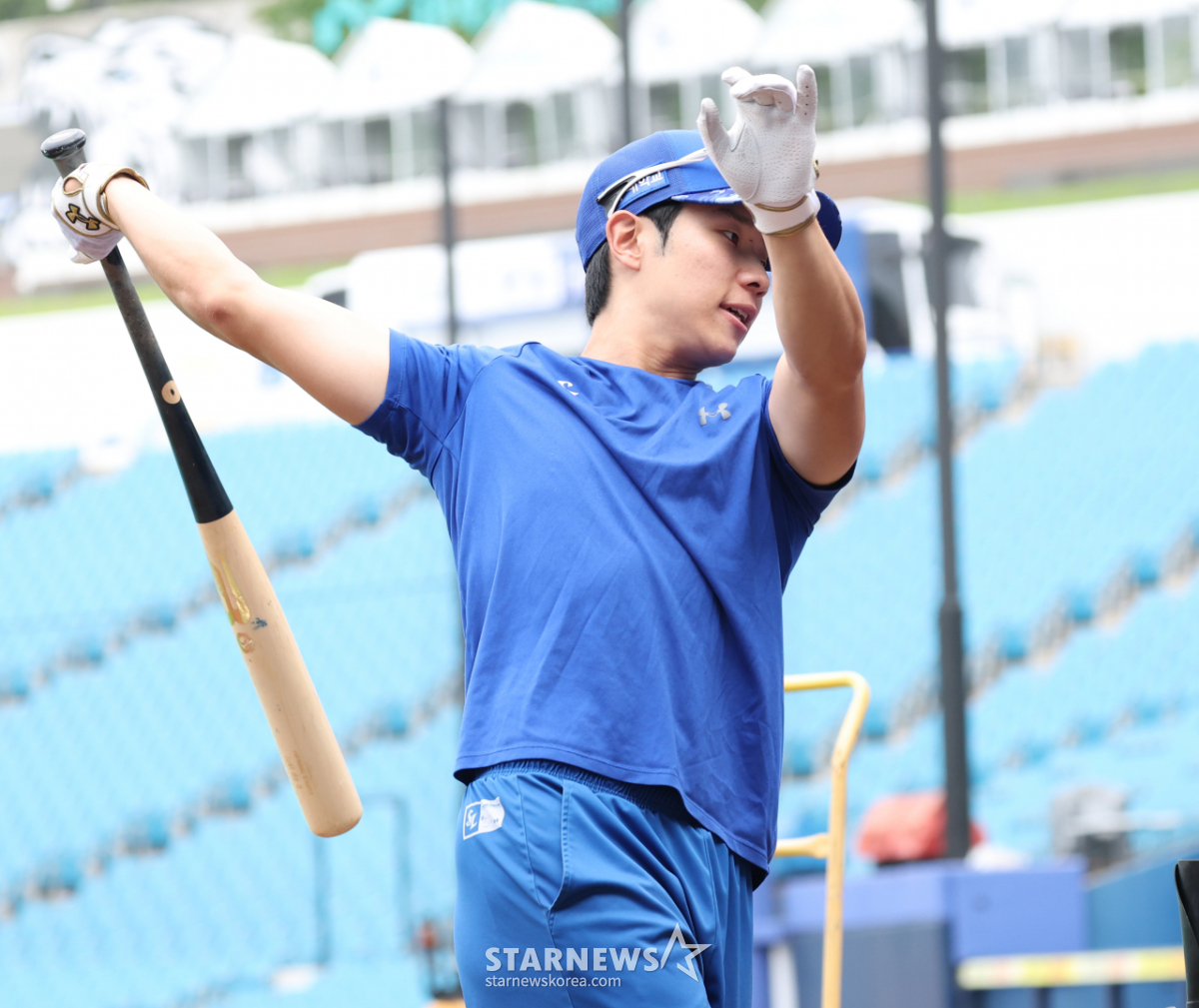 [포토] 김지찬, 펑펑쇼로 1위 갑니다