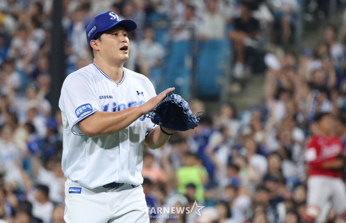 [포토] 최원태, 5이닝 1실점 미션클리어