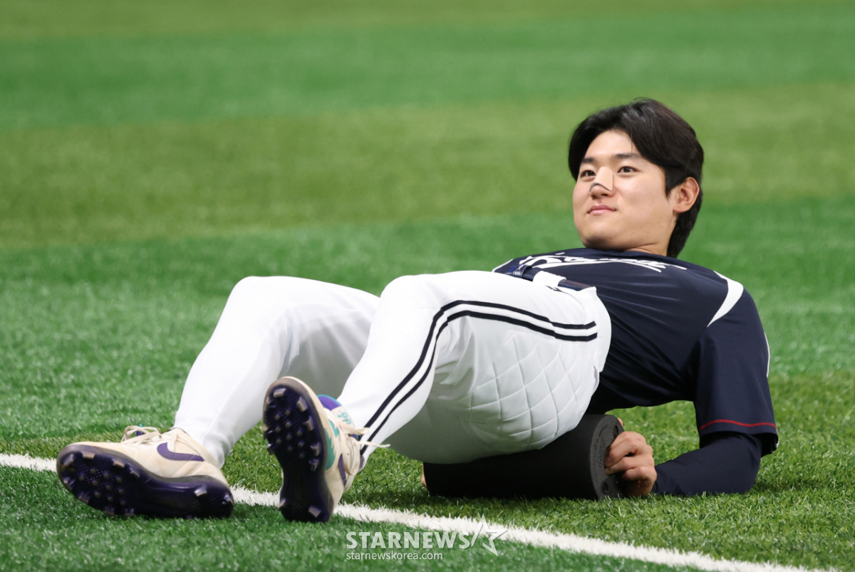 [포토] 김도영, 태극호 인간각도기