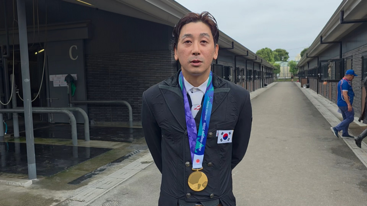 "최순실 국정농단 이후 많이 어렵다" AG 승마 금메달 딴 남동헌 호소 "선수들 여전히 열심히 하고 있다" [아이치 나고야 AG]