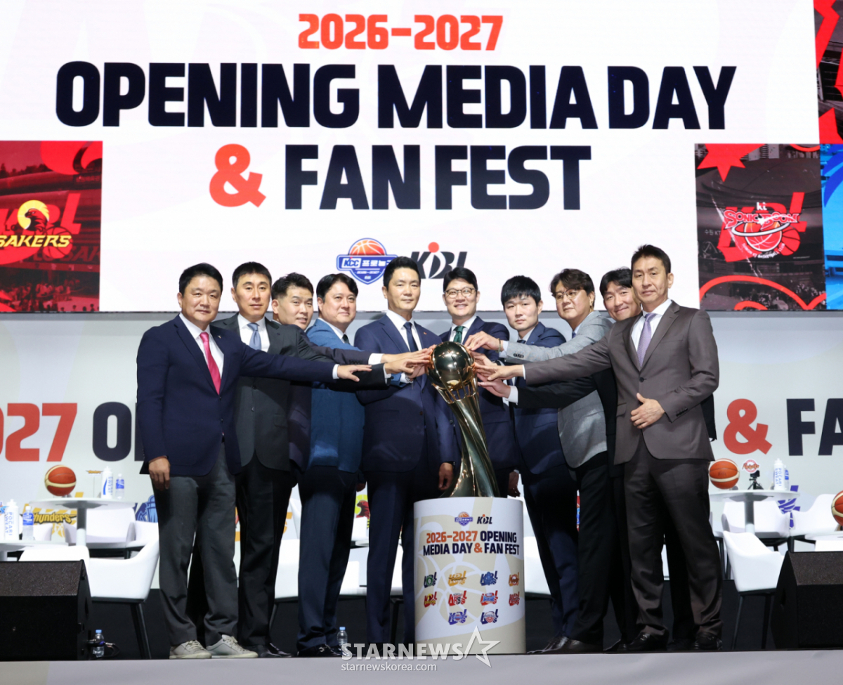 "AG 금메달 축하", "더 빠르고 재밌는 농구"...KBL 10개 구단 사령탑 당찬 출사표 [한남동 현장]
