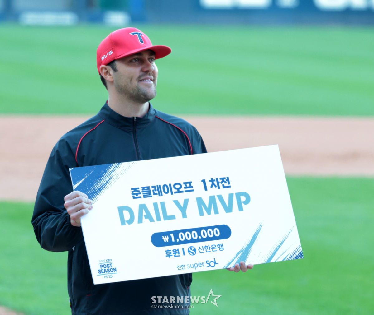 [한번에쓱] 김도영 따돌리며 준PO1차전 MVP '7이닝 1실점 호투' 네일