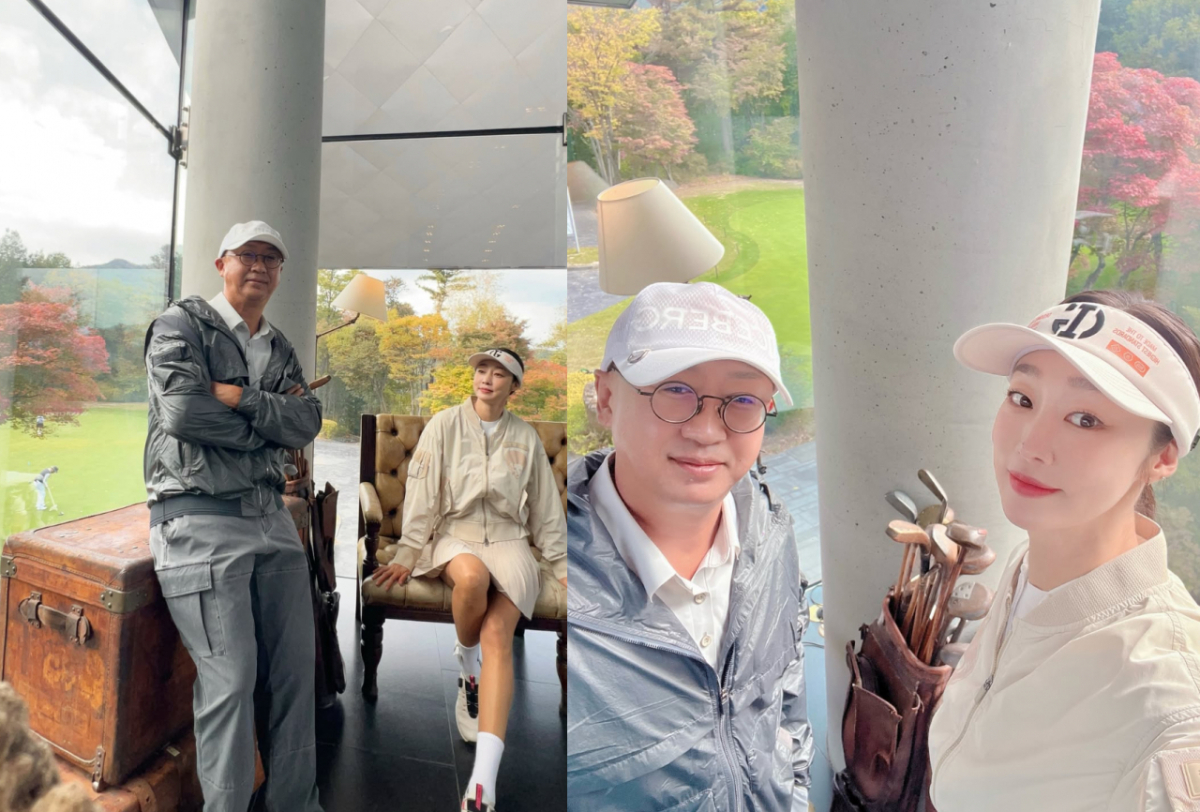 최여진, ♥김재욱과 달달한 가을 골프 데이트.."행복한 시간"