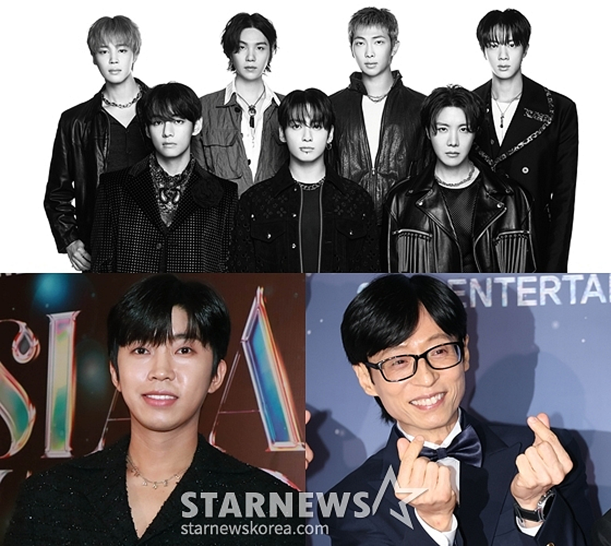 1st BTS, 2nd Im Young-woong, 3rd Yoo Jae-suk | STARNEWS