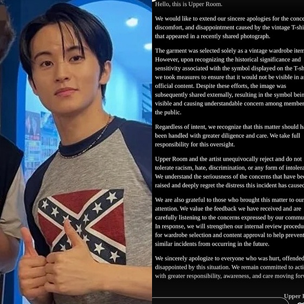 마크, NCT 탈퇴하자마자 국제적 망신살..'인종차별 상징' 옷 입고 '엄지 척'→공개 사과 [스타이슈][전문]