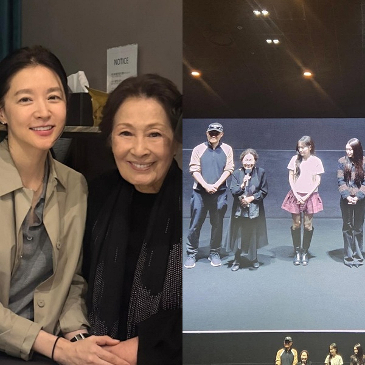 '건강 이상 우려' 85세 김혜자, 밝아진 미소 포착..이영애 손 꼭잡았다[스타이슈]