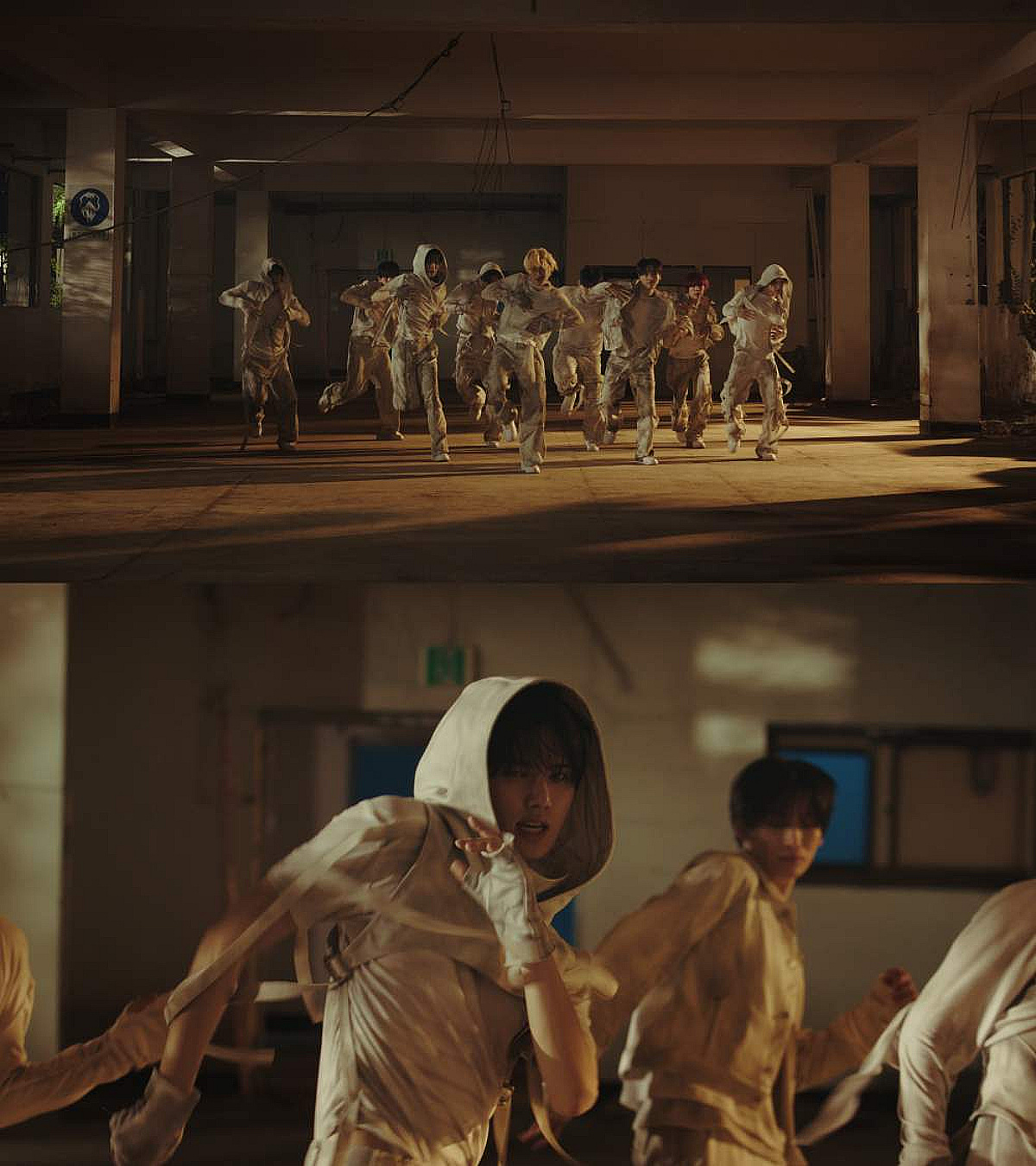 크래비티, 폐건물 가득 채운 'LOUDER'..'온더스팟'서 강렬한 퍼포먼스