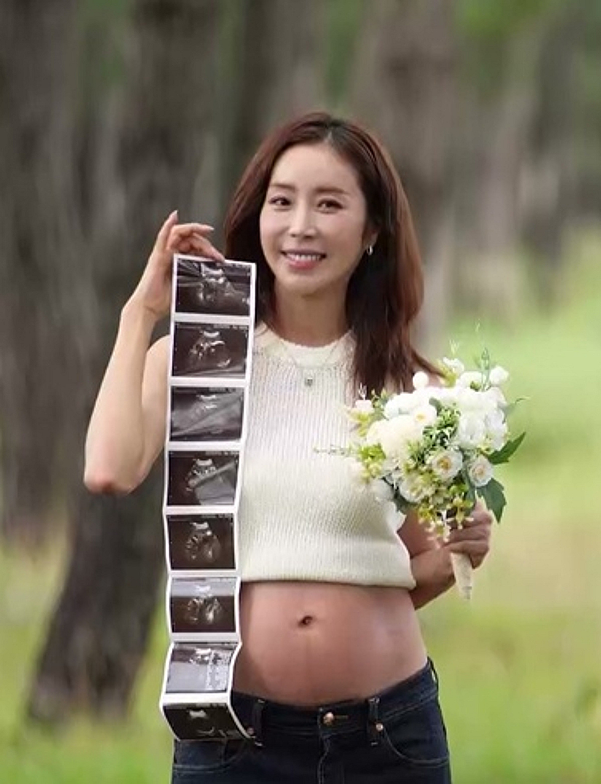 '만삭' 한다감, 크롭톱에 청바지..'힙한 D라인' 공개 [슈돌]