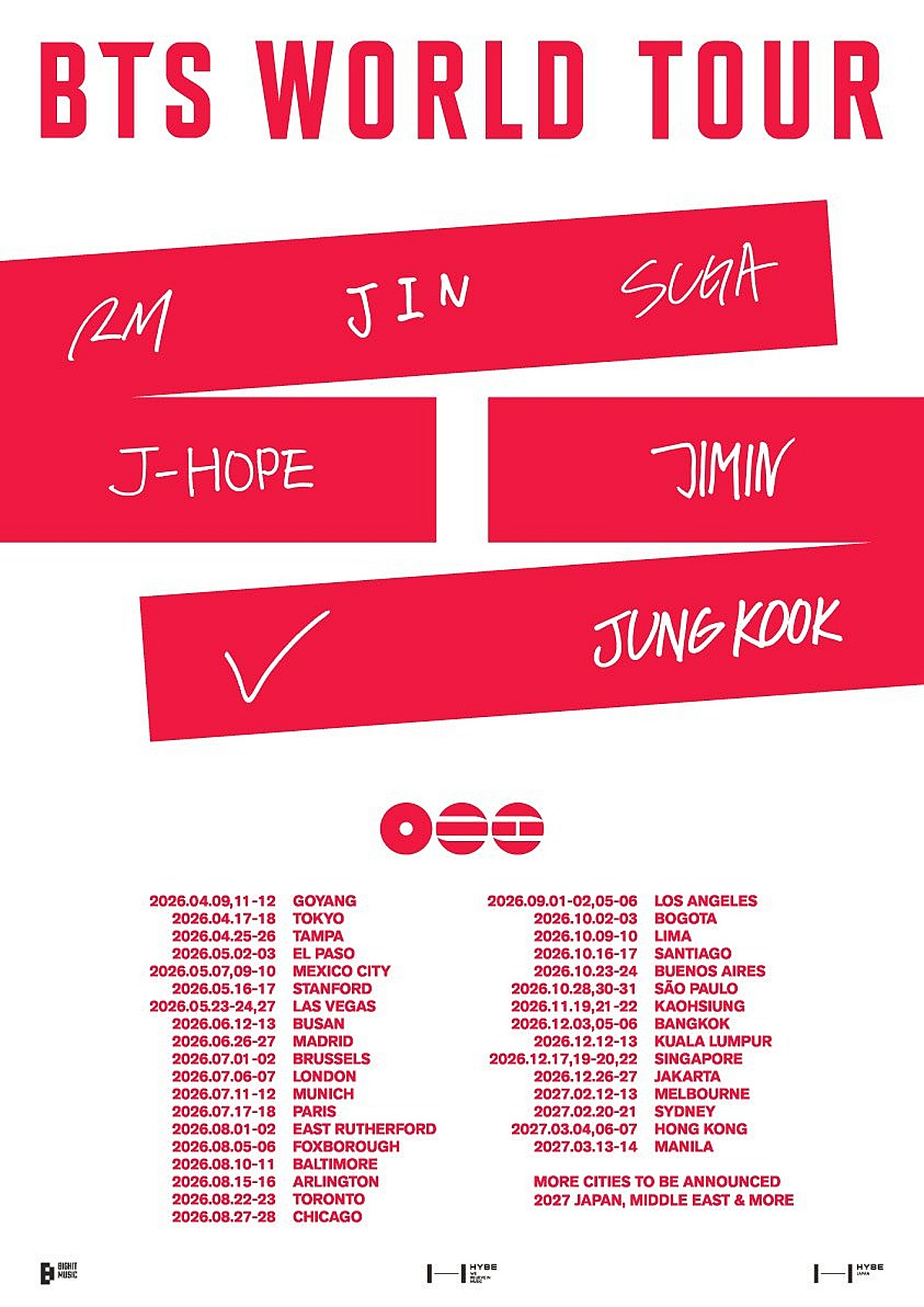 BTS World Tour Announcement 'Up and Down' Around the World