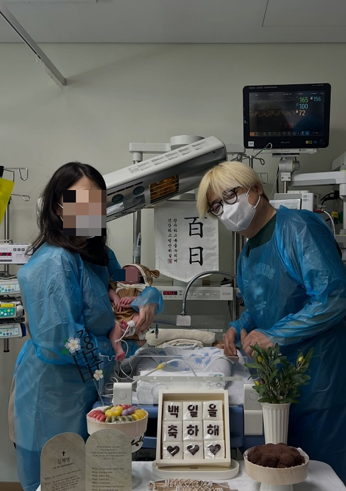 690g 초극소 미숙아 子, 벌써 백일..육중완밴드 강준우 "3.18kg 됐다"