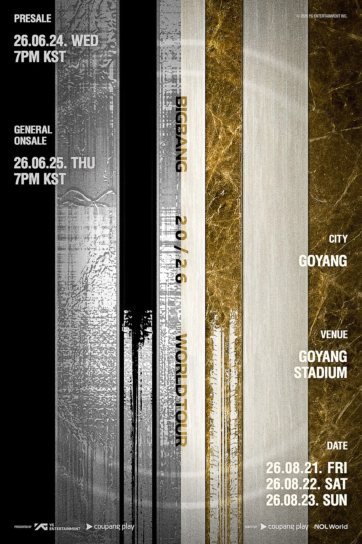 피 튀기는 티켓팅 예고..빅뱅, 8월 고양 콘서트 일정 오픈