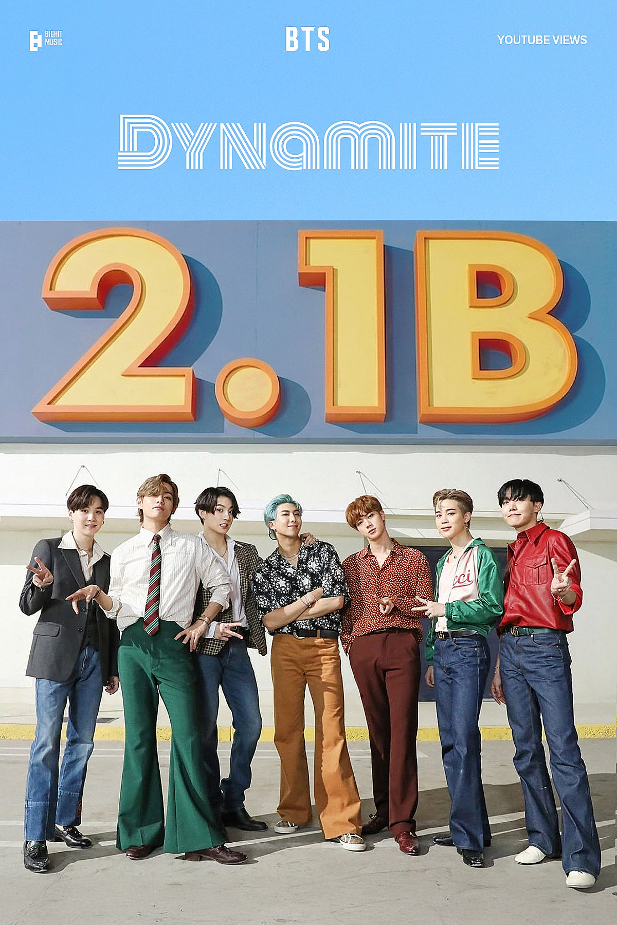 [공식]방탄소년단 'Dynamite' 뮤비 21억뷰..최고 기록 썼다