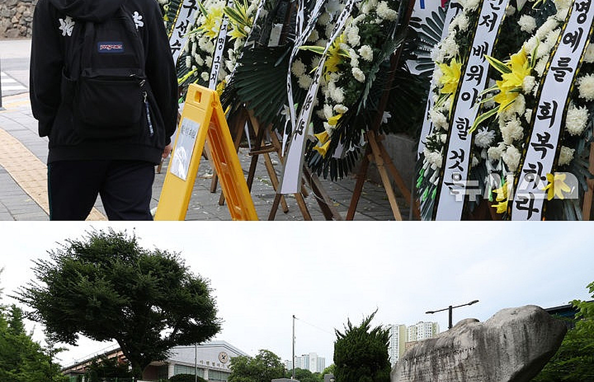 '지역 비하 논란' 배재고 교문 앞 첨예한 장외 대립, 끝내 강제 철거로 멈추어섰다