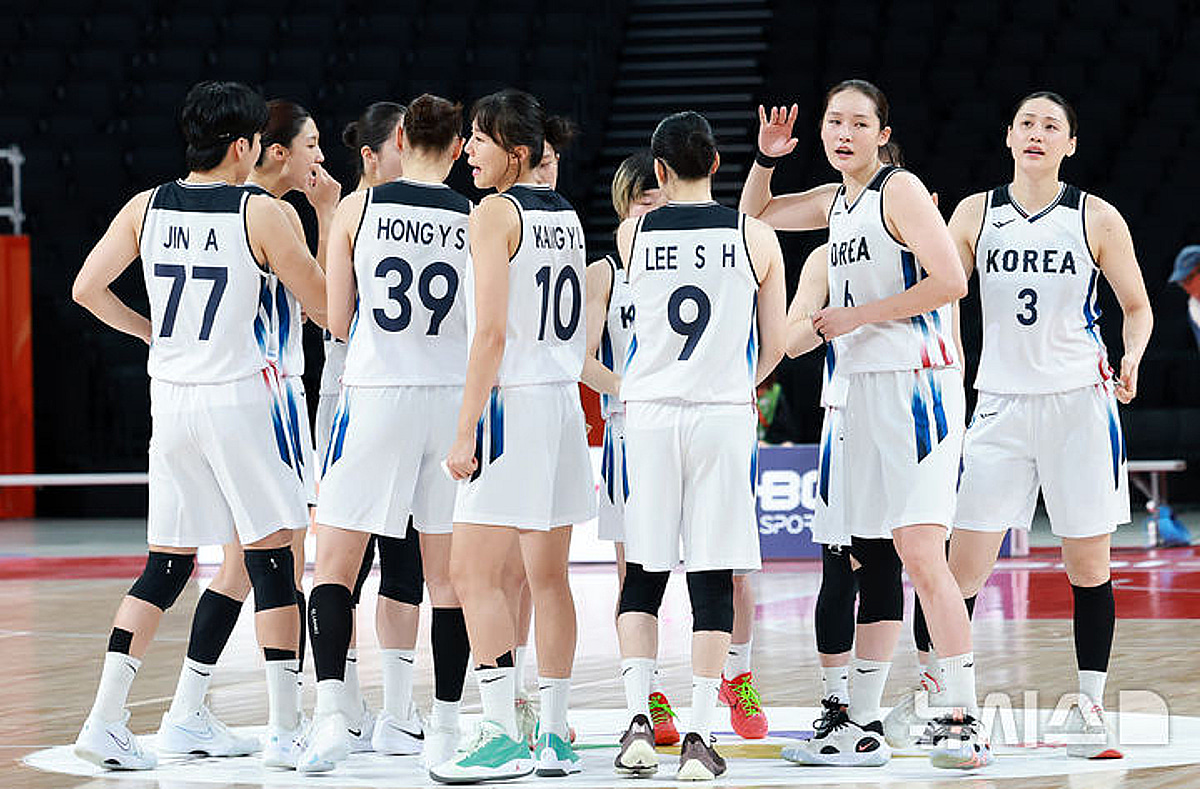 '무려 66점 차' 韓 여자농구, 아시안게임 1차전 대승... 말레이시아 106-40 격파