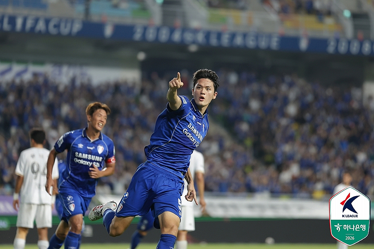 '이정효호' 수원, 최하위 김해에 1-0 진땀승 '선두 질주'... 부산은 충격 4연패→3위 추락(종합)