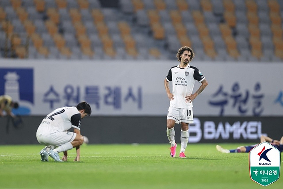 전남 달라진 줄 알았는데... 1경기 만에 0-5 대패→최하위 김해와 승점 같아졌다