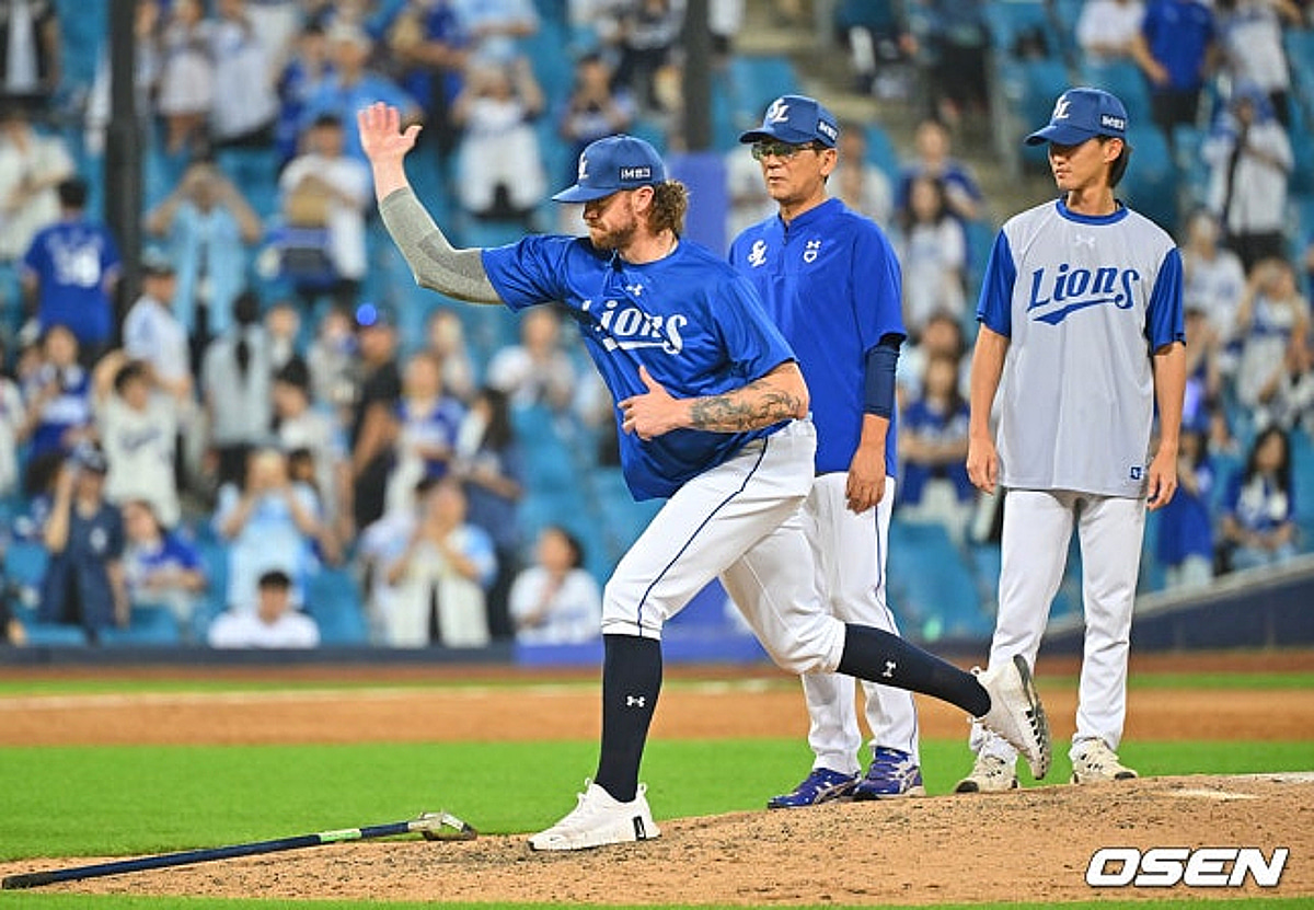 '삼성 우승청부사' 페덱, 마운드만 밟았을 뿐인데 라팍 열광! 스타성 보소→18일 데뷔전 '초미의 관심'