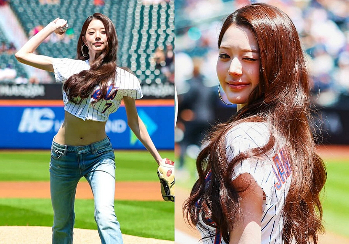 "마이 퀸!" 아이브 장원영, 새로운 시구 스타 탄생..뉴욕 메츠 역전승 이끈 '럭키비키'[스타이슈]