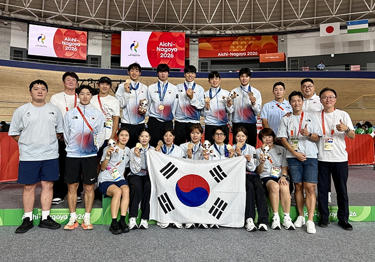韓 사이클, 남녀 단체추발 동반 동메달! 신지은 2연속 입상→1일 3번째 메달 정조준 [아이치 나고야 AG]