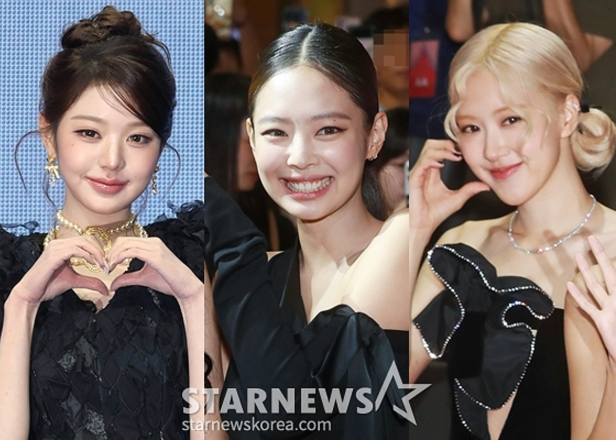 1位 IVEのチャン・ウォニョン、2位 BLACKPINKのジェニー、3位