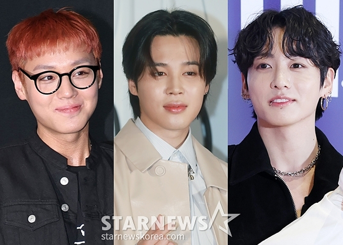 1位 ワンナム パク・ジフン、2位 BTS ジミン 3位 BTS ジョングク