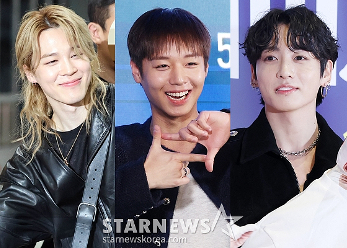 1위 지민, 2위 박지훈, 3위 정국