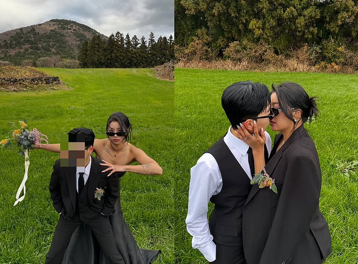 同性カップル」クァク·ソンヒ、済州島でウェディング写真集「誰が何と