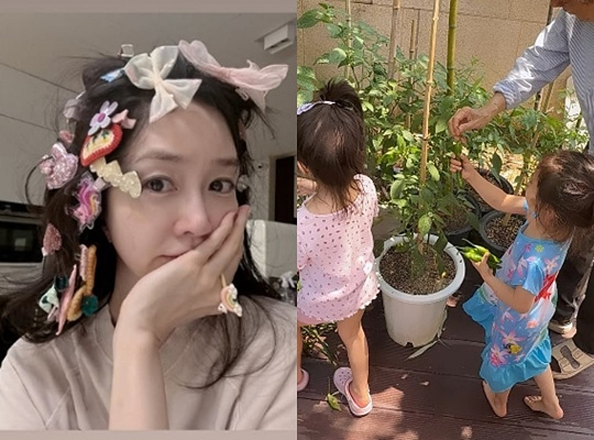 '전직 요정' 성유리, 엄마 닮은 '현직 요정' 두 딸과 주말