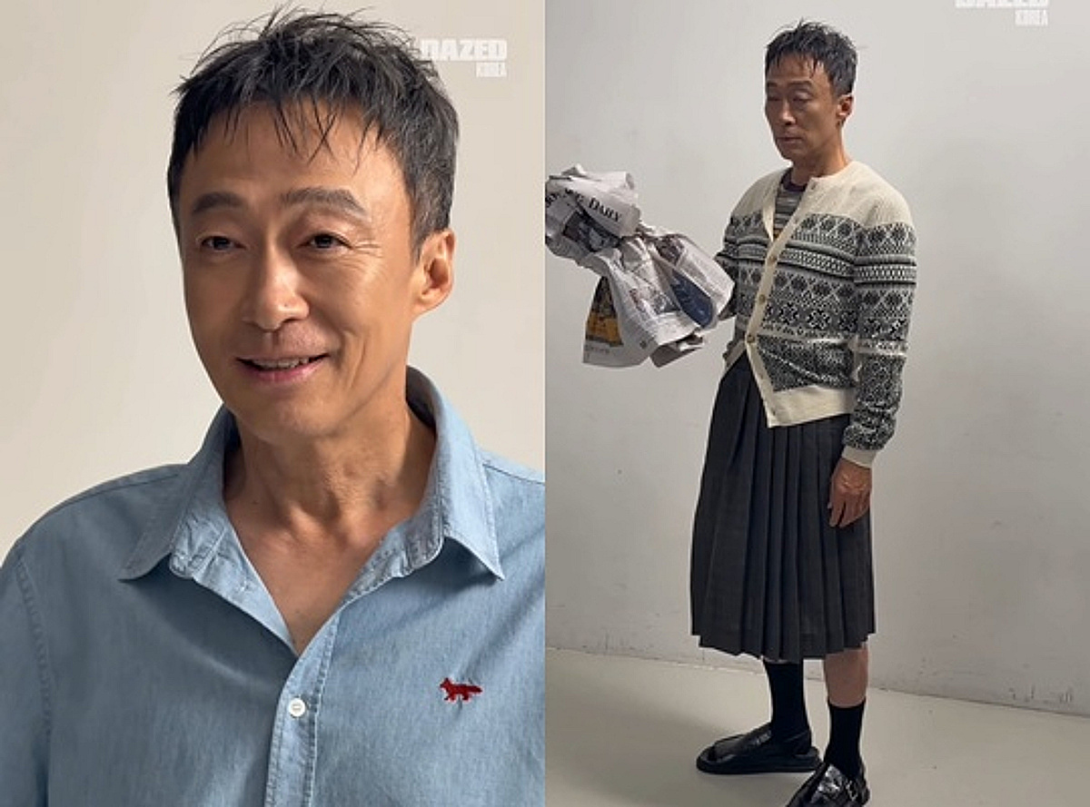 야윈 이성민, 10kg 감량 후 치마 입었다..58세 훈남 비주얼 [스타이슈]