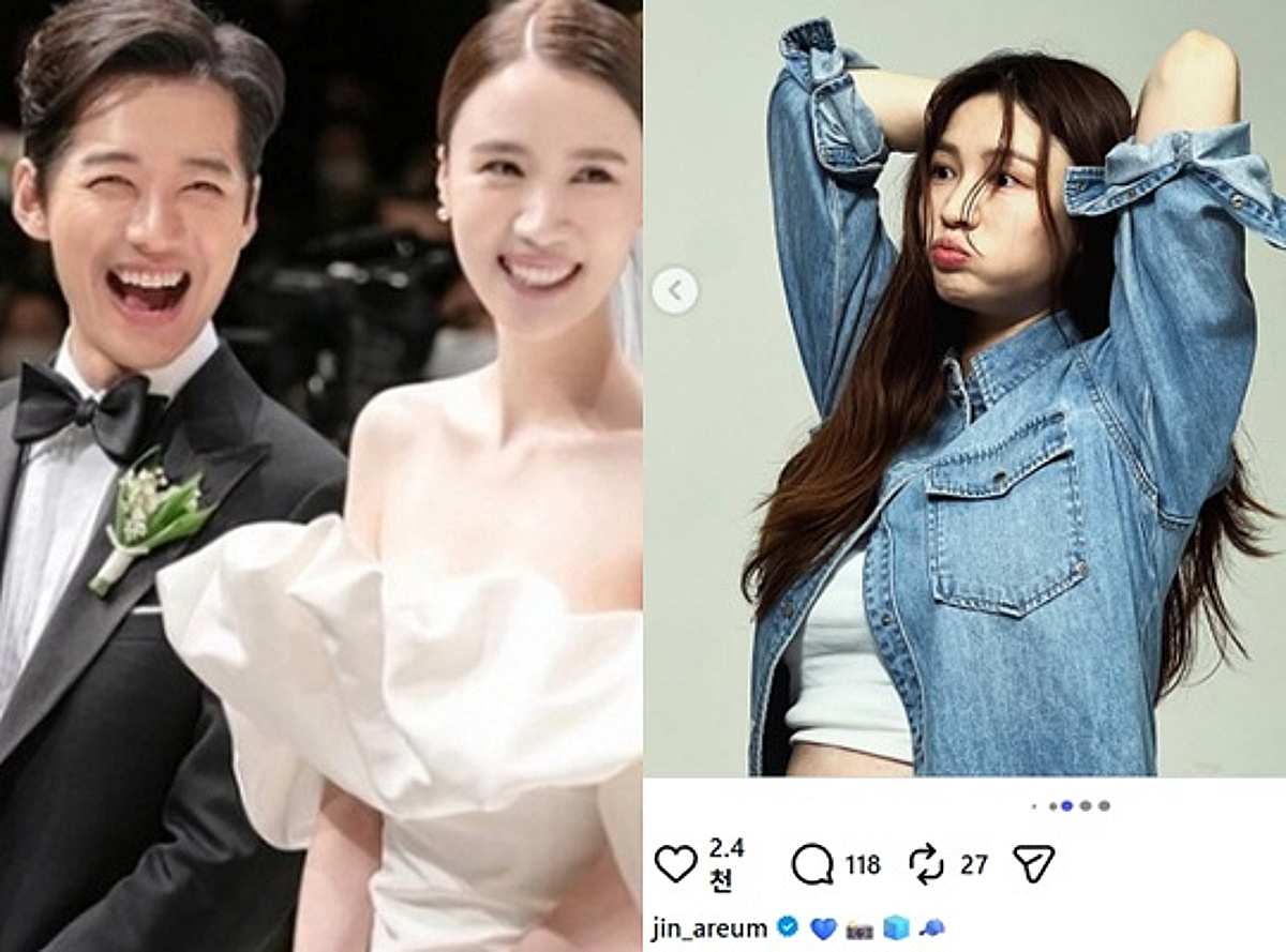 남궁민♥진아름, 2세 성별은 아들?..파란 하트·파란 모자 '힌트' [스타이슈]