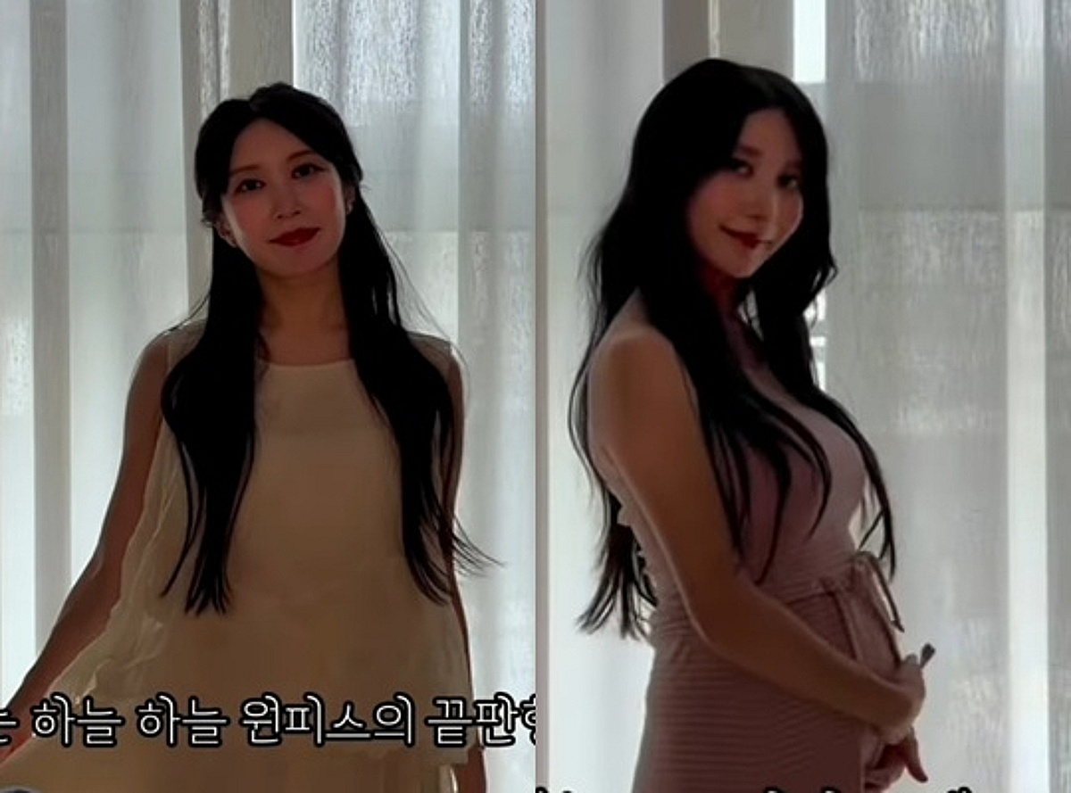 '이지훈♥' 아야네, 임신 7개월에 47kg..예쁜 D라인 자랑 [스타이슈]