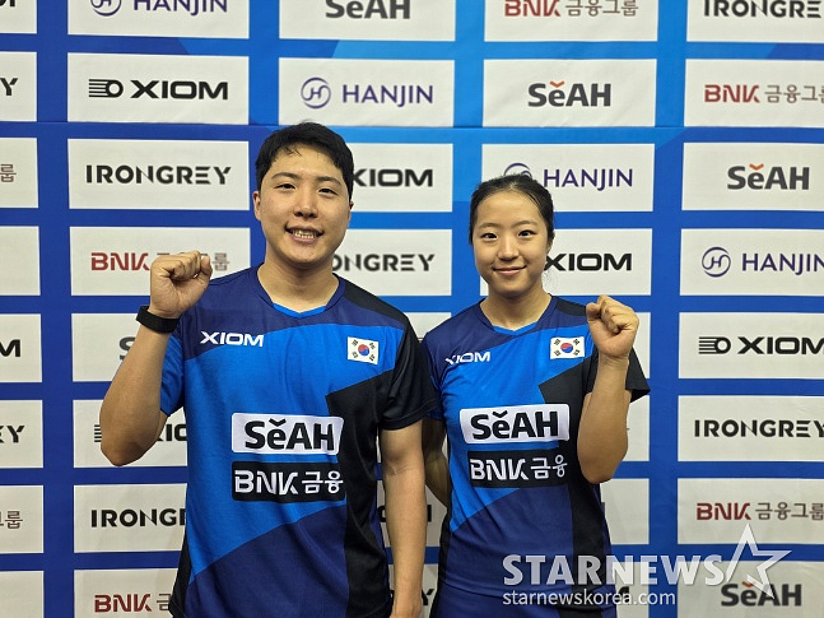 '이젠 中도 두렵지 않다' 만리장성 두 번 넘은 임종훈-신유빈 "AG 금메달 따고 세리머니 할게요" [진천 현장]