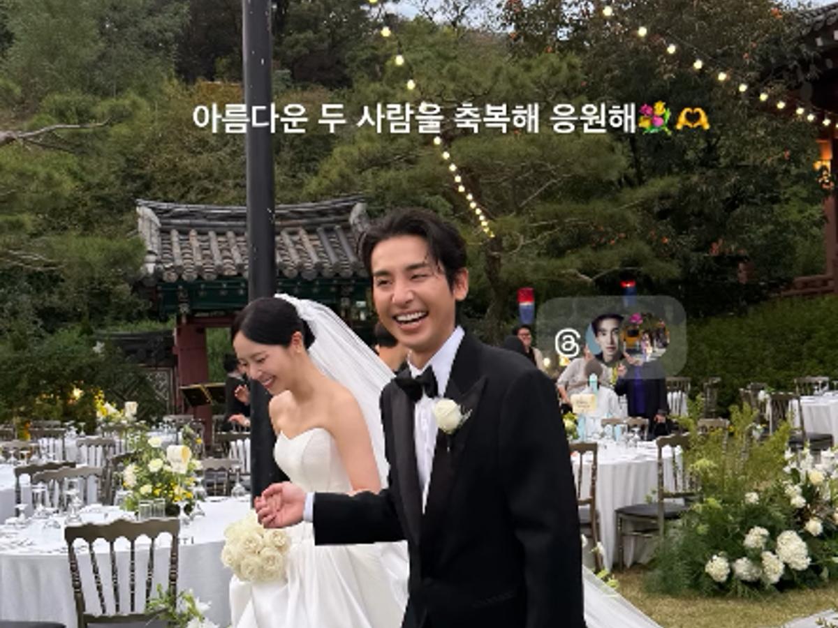 송지호♥김소리, 야외 결혼식 포착..박효주·보라→심진화 축하 물결 [스타이]